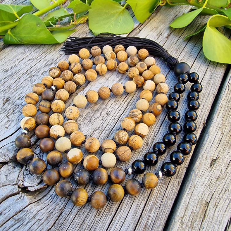 Brun symfoni knot unisex S mala 8mm