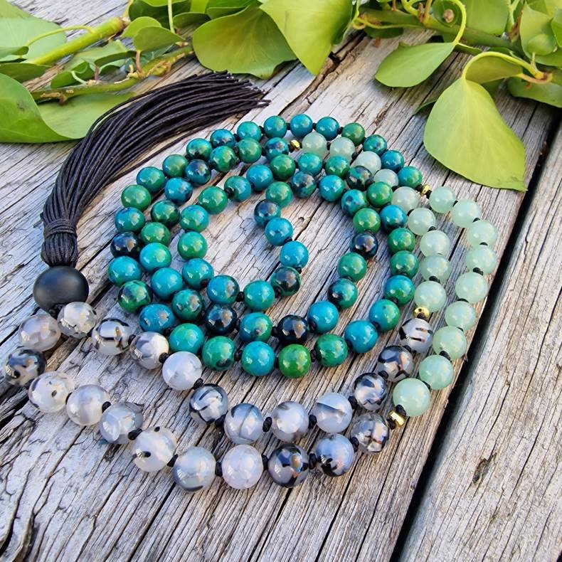 Farverig drage unisex G mala  8mm