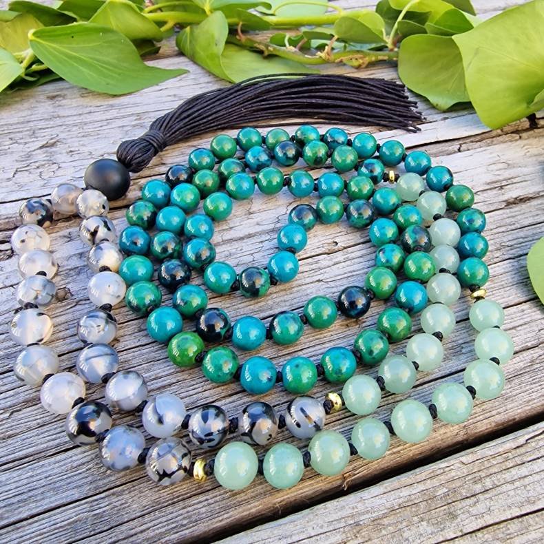 Farverig drage unisex G mala  8mm