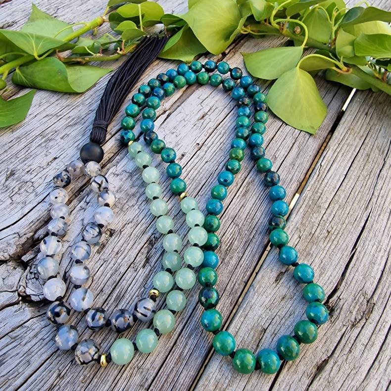 Farverig drage unisex G mala  8mm