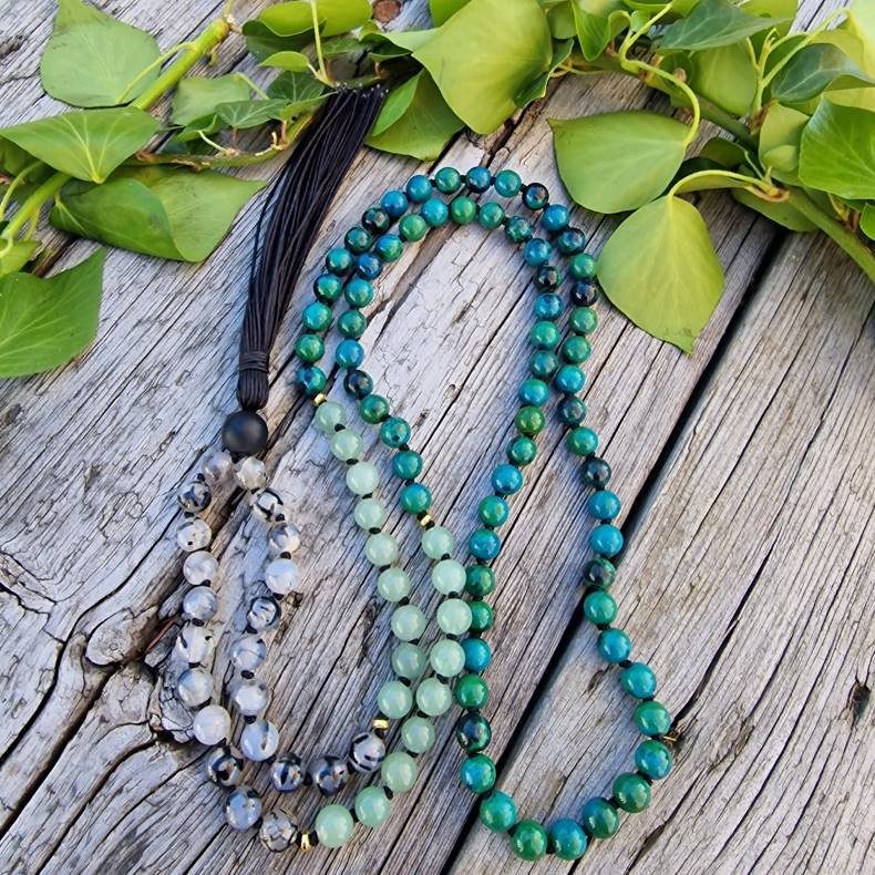 Farverig drage unisex G mala  8mm