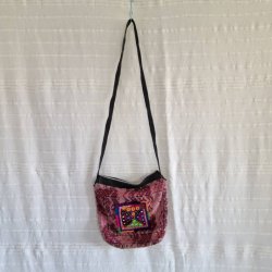 Bld spejl taske med lilla toner