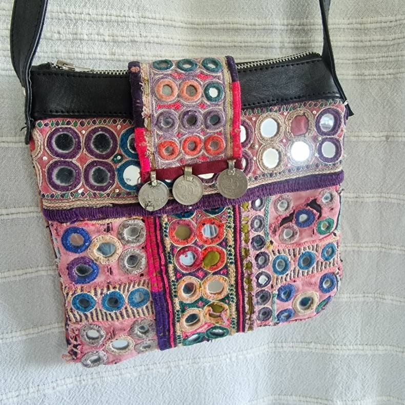 Klap unik vintage spejl taske