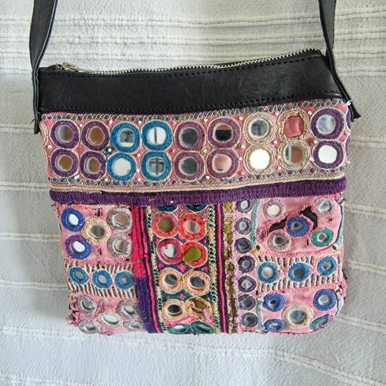 Klap unik vintage spejl taske