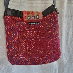 Jordfarvet unik vintage spejl taske