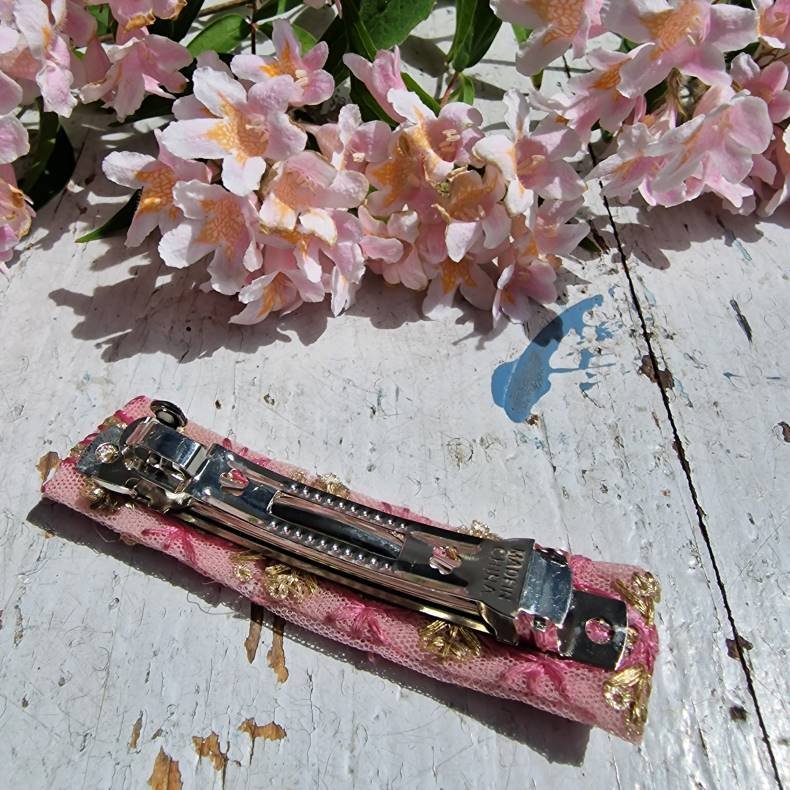 Rosa Boho hrpynt med 8 cm spnde