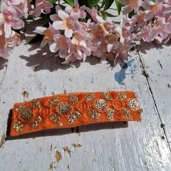 Orange Boho hrpynt med 8 cm spnde
