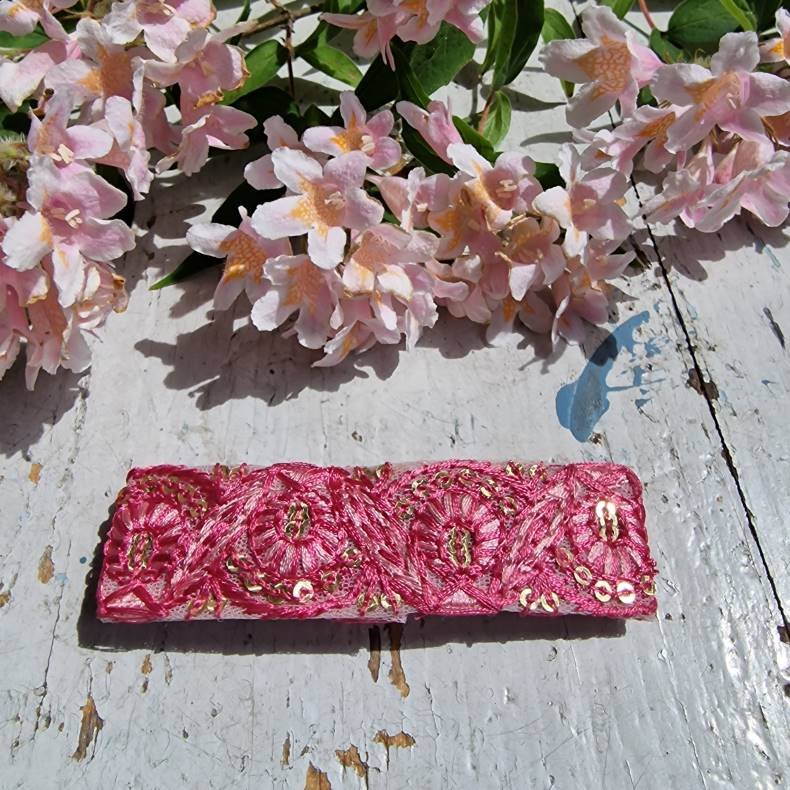 Pink Boho hrpynt med 8 cm spnde