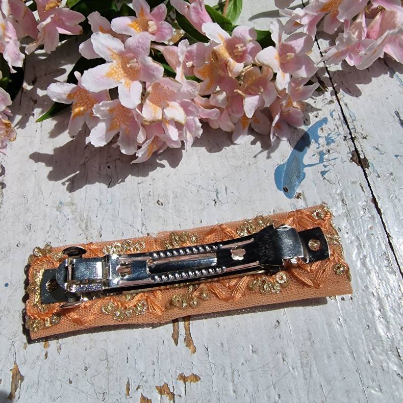 Fersken Boho hrpynt med 8 cm spnde