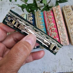 Lys Fersken hrpynt med 10 cm spnde No.24