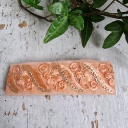 Abrikos boho hrpynt med 8 cm spnde