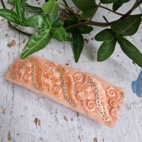 Abrikos boho hrpynt med 8 cm spnde