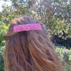 Pink Boho hrpynt med 8 cm spnde