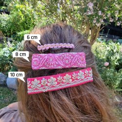 Turkis blomst hrpynt med 10 cm spnde No.41