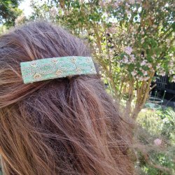 Grn Boho hrpynt med 8 cm spnde