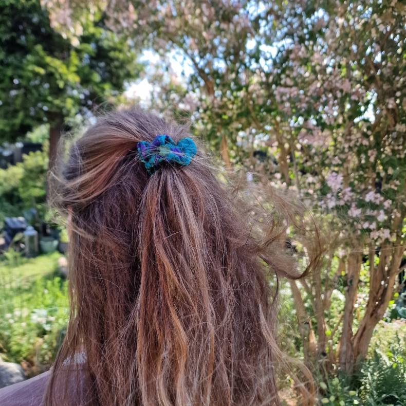 Scrunchies bl vintage silke Small