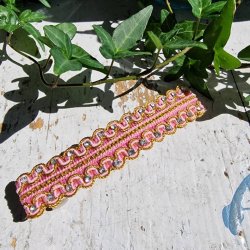 Rosa med sten hrpynt med 10 cm spnde No.2