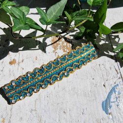 Turkis med sten hrpynt med 10 cm spnde No.43