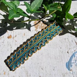 Turkis med sten hrpynt med 10 cm spnde No.43