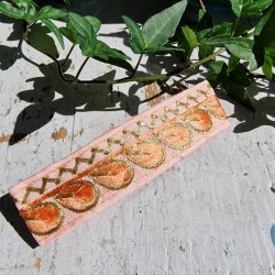 Fersken/orange  hrpynt med 10 cm spnde No.32