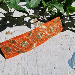  Orange hrpynt med 10 cm spnde No.33