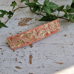 Fersken/rosa hrpynt med 10 cm spnde No.27