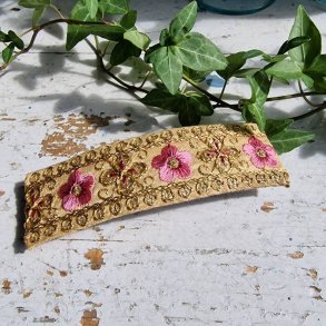 Natur/pink hrpynt med 10 cm spnde No.89