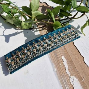 Mrk petrol hrpynt med 10 cm spnde No.50