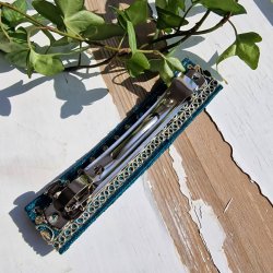 Mrk petrol hrpynt med 10 cm spnde No.50