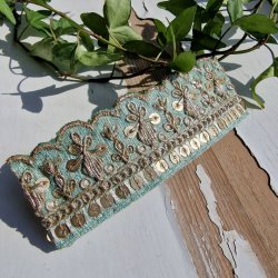 Sart turkis hrpynt med 10 cm spnde No.38