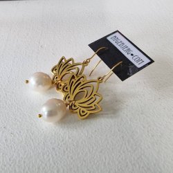  Lotus med stor ferskvandsperle G