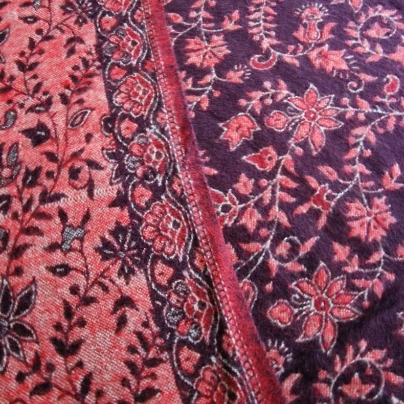 Meditationstppe brun/koralrd