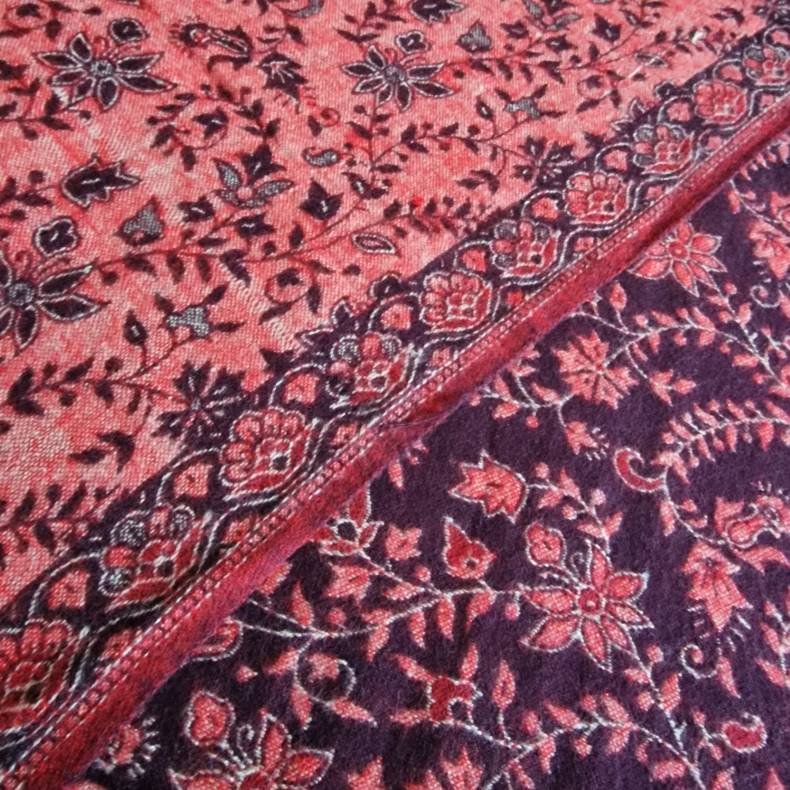 Meditationstppe brun/koralrd