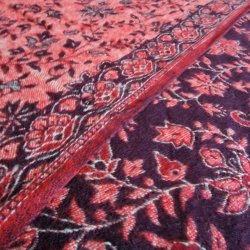 Meditationstppe brun/koralrd