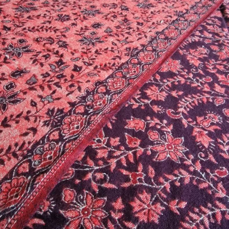 Meditationstppe brun/koralrd