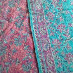 Meditationstppe varm turkis/rosa/lilla