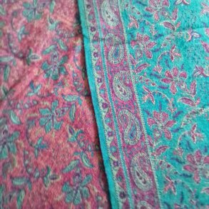 Meditationstppe varm turkis/rosa/lilla