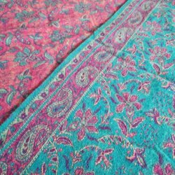 Meditationstppe varm turkis/rosa/lilla