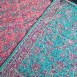 Meditationstppe varm turkis/rosa/lilla