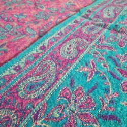 Meditationstppe varm turkis/rosa/lilla