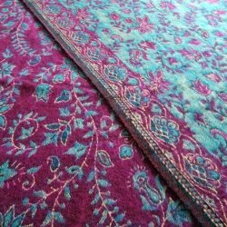 Meditationstppe varm lilla/blturkis