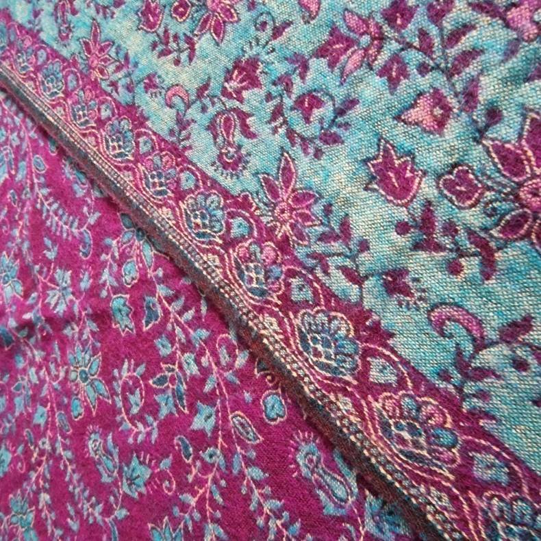 Meditationstppe varm lilla/blturkis