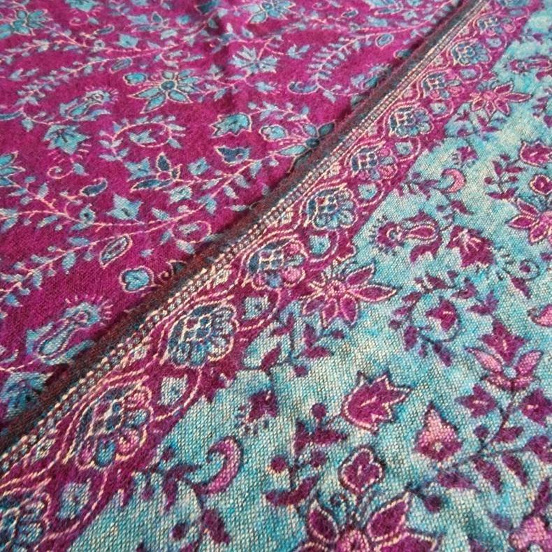 Meditationstppe varm lilla/blturkis