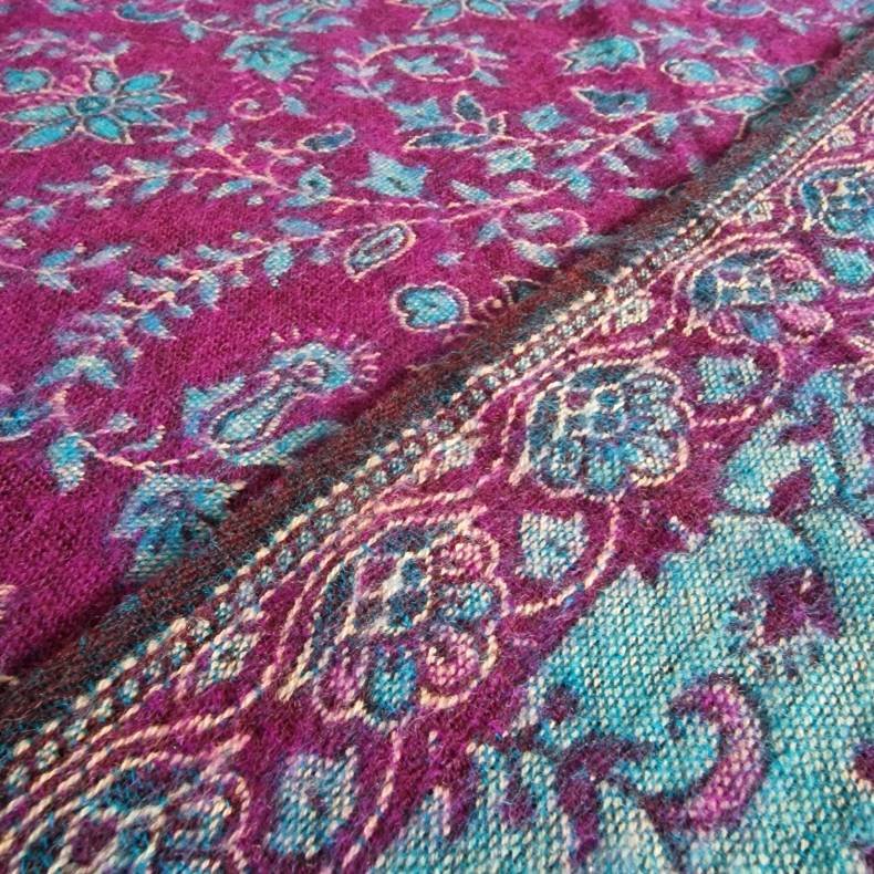 Meditationstppe varm lilla/blturkis