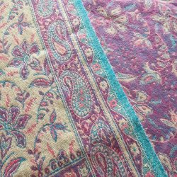 Meditationstppe Creme/rosa/lyslilla