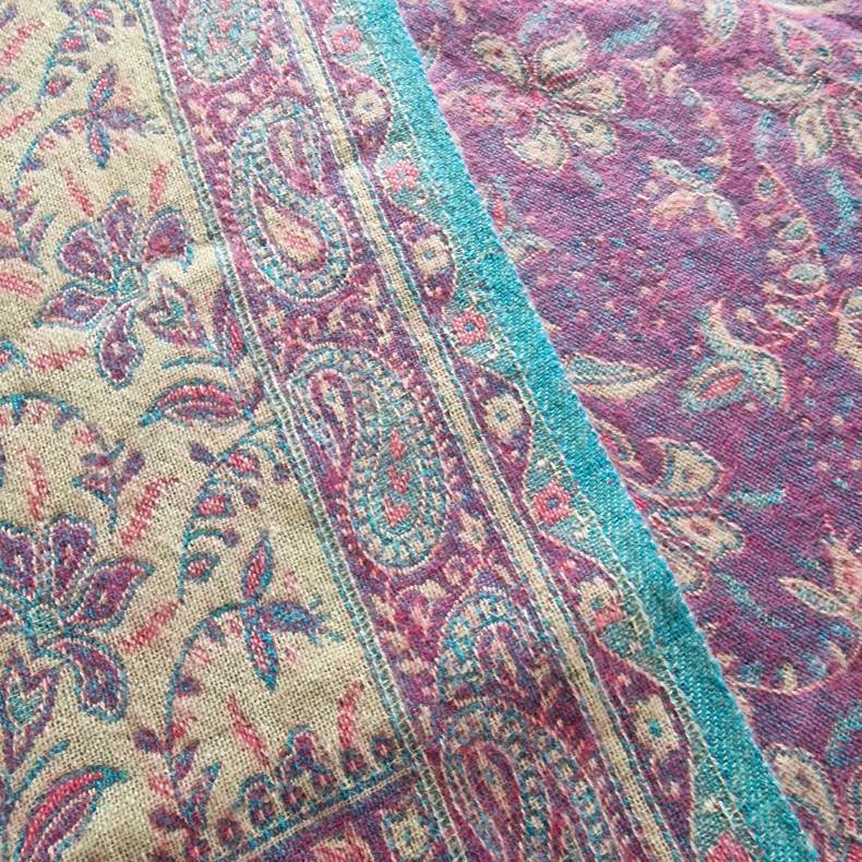 Meditationstppe Creme/rosa/lyslilla