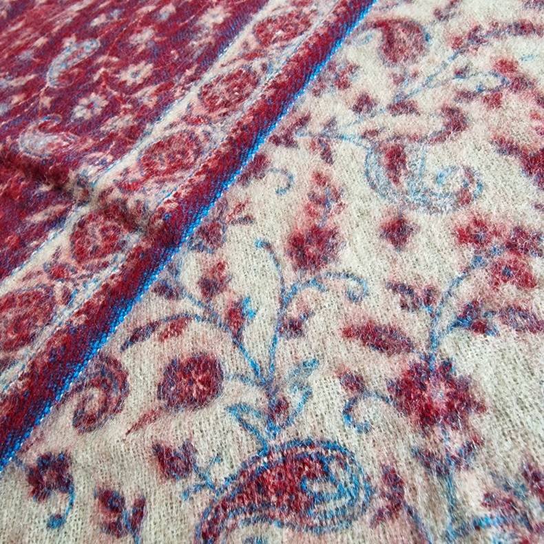 Meditationstppe flde/turkis/rdbrun