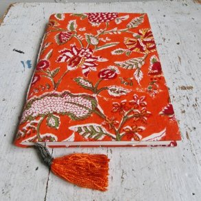 Bloktrykt bog Orange