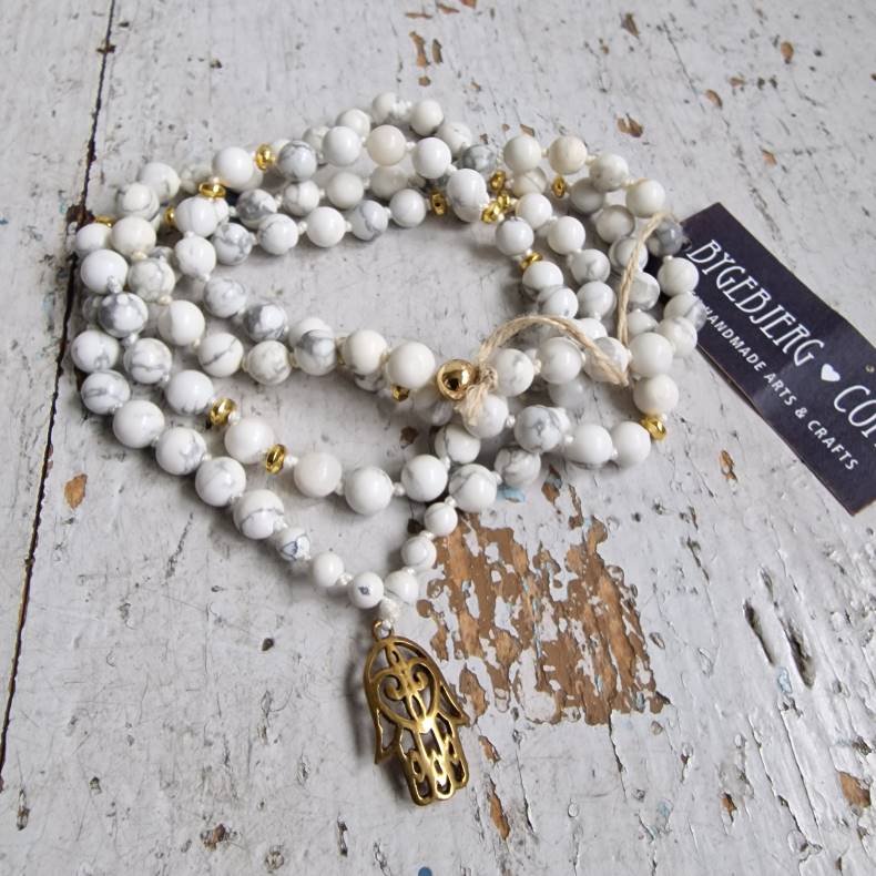 Howlite hamsa luksus boheme mala