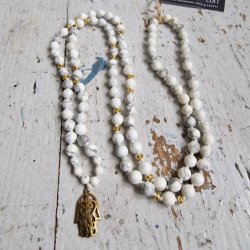 Howlite hamsa luksus boheme mala
